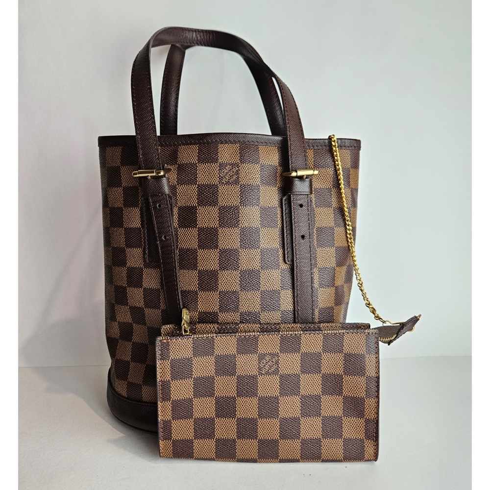 Authentic Louis Vuitton Damier Ebene Marias #4102M